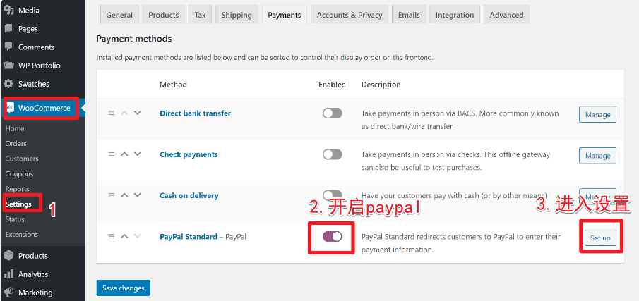 WooCommerce支付教程:如何添加PayPal标准支付插图11 如何在WooCommerce商店中设置PayPal标准支付?